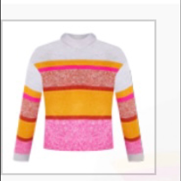 Loft Lou & Grey Multi stripe pink sweater NEW - Picture 3 of 3